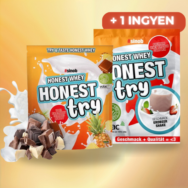 450g Sinob Honest Whey Fehérje + Ajándék Fehérje Ingyen