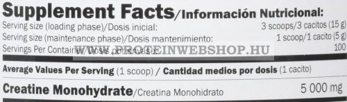 Kreatine Monohidrát Powder 500g - Nutrition