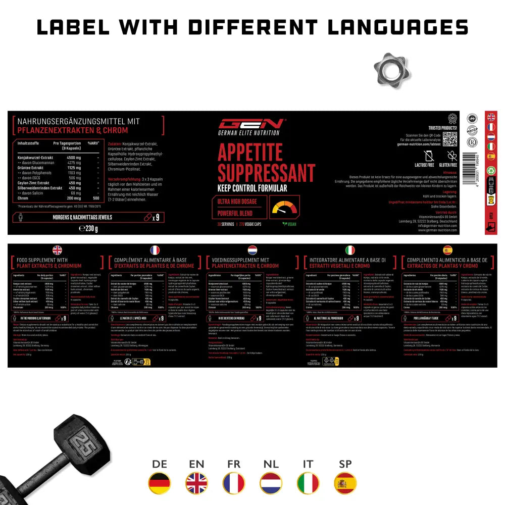 Appetit Control 270 Kapszula German Elite Nutrition