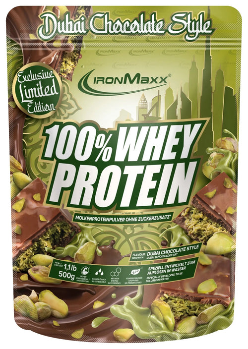 100% Tejsavófehérje Dubai Csokoládé Íz 500g - IronMaxx