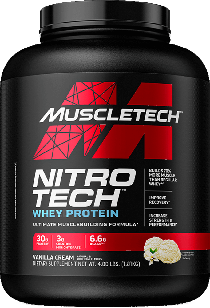 Nitro-Tech 1820 g Csoki + Ajándék Nitro-Tech 907 g Vanilia - MuscleTech
