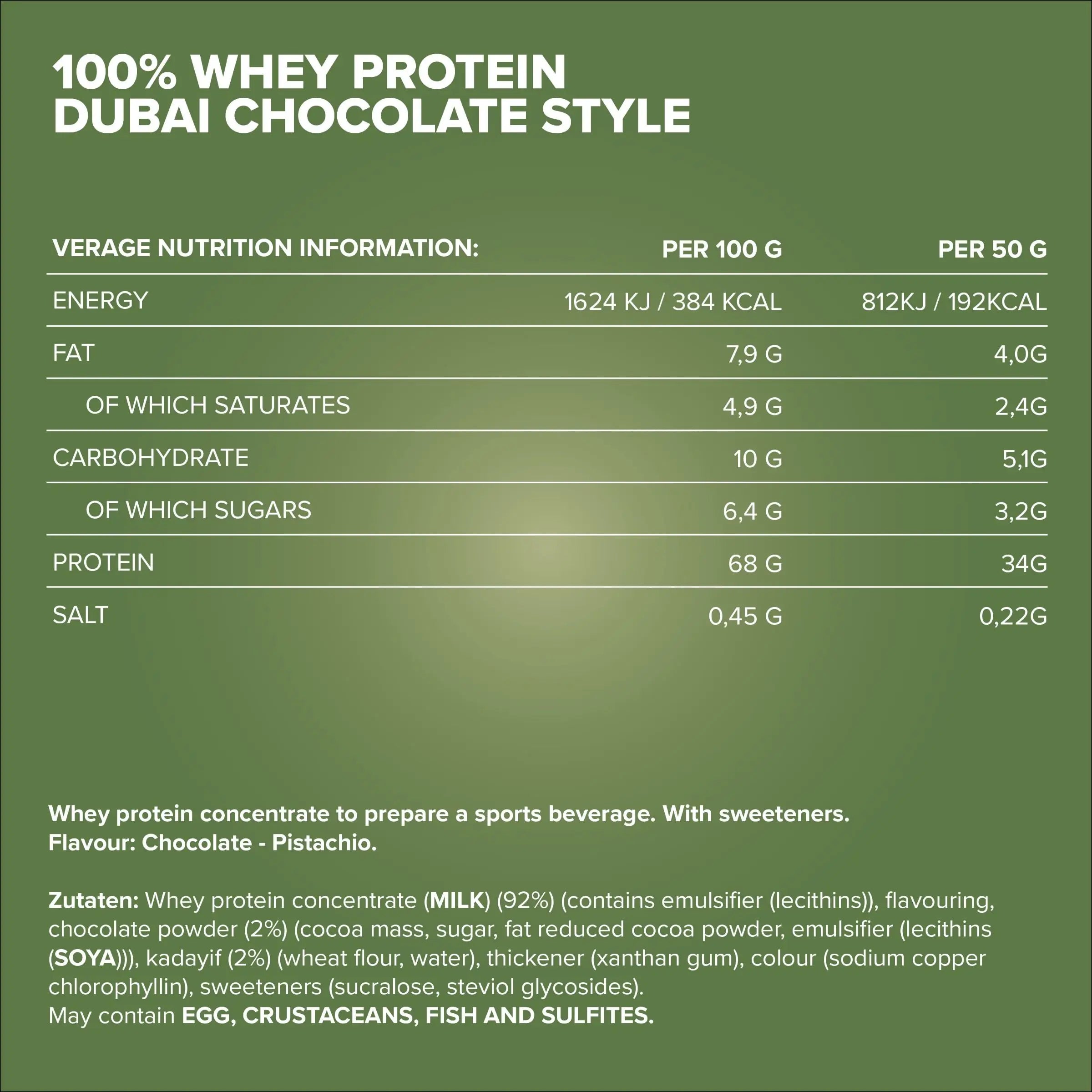 100% Tejsavófehérje Dubai Csokoládé Íz 500g - IronMaxx